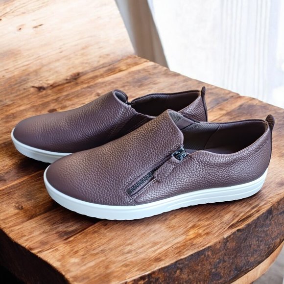 ECCO Women's Fara Slip-On Sneakers Metallic Copper Size 8 – Leather, NWOT - Picture 7 of 12